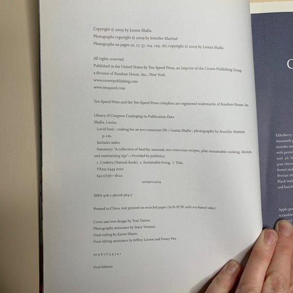 Lucid Food Cooking for an Eco-Conscious Life Louisa Shafia Paperback Cookbook - Picture 9 of 9